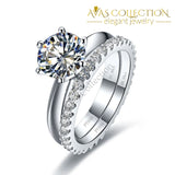 Luxury quality 2 Carat Sona Diamonds Bridal set - Avas Collection