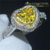 Heart Lovers Ring Yellow Stone 5 Engagement Rings