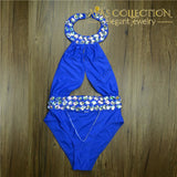 Rhinestone One Piece Swimsuit Cut Out Swimwear Women - Avas Collection