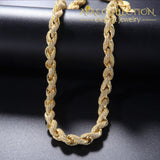 Hip Hop Full Iced Out 8Mm 22Inch Rope Chain Necklace Twisted Necklaces