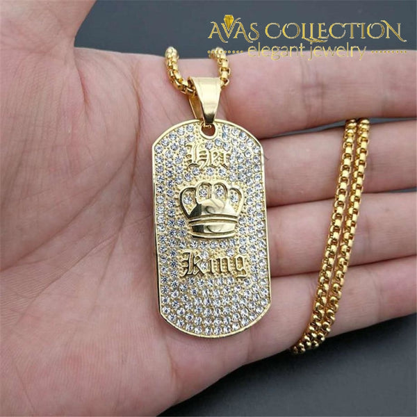 Crowned King Necklace | Hip Hop Jewelry | King Ice