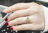 New 2019 Sparkling Cute Luxury Heart Shape Ring Multi Colors Rings
