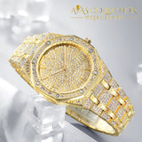 2019 Luxury Design Quartz Diamond Watch For Men Iced Out Gold 4 Watches