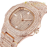 2019 Luxury Design Quartz Diamond Watch For Men Iced Out Rose Gold 1 8 Watches