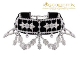 Crystal/ Rhinestone Choker Necklace - Avas Collection