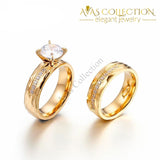 Stainless Steel Silver/ Gold/ Rose Gold Wedding Set - Avas Collection
