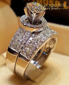 Luxury Big Queen Ring Set Engagement Rings