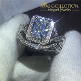 Princess cut 3ct 2 in 1 Wedding Ring Set - Avas Collection