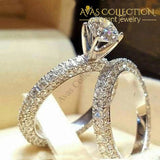 Wedding Ring Set 15158 Simulated Diamonds 10 Engagement Rings