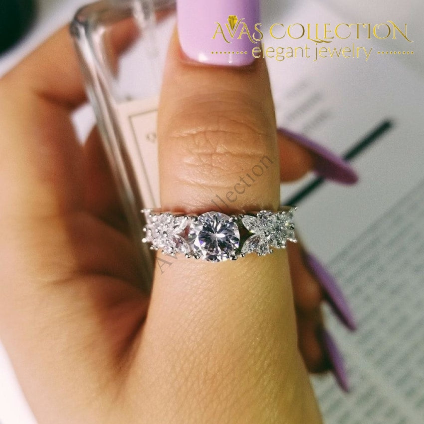 925 Silver Plant Design Ring – Avas Collection