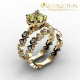New Arrival 14K Yellow Gold Filled Lovers Ring Ser 10 / Engagement Rings