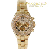 Crystal Quartz Women's Watch Silver/ Gold - Avas Collection