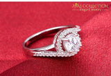 925 Sterling Silver Womens Ring Simulated Diamonds/ Cocktail Engagement Rings