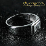 Solid 925 Sterling Silver Males Wedding Band Rings