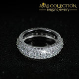 Solid Luxury Hot 925 Sterling Silver Eternity  Ring - Avas Collection