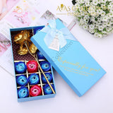 24K Gold Rose Flower+12Pcs Soap Flower Artificial & Dried Flowers