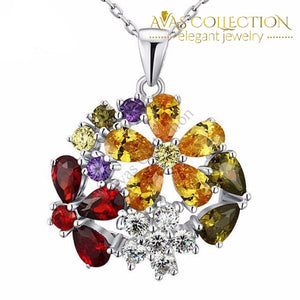 3.5 Carat Flower Necklace Pendants