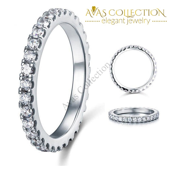 Luxury Quality  Sona Diamonds Eternity Band - Avas Collection