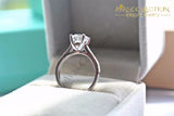1 Carat Engagement Ring 18k White Gold FIlled - Avas Collection