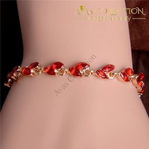 Shuangr Gold Color Womens Shiny Austrian Crystal Fashion Jewelry Perfect Bracelet Wholesale Chain &