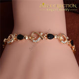 Shuangr New 5 Colors Beautiful Bracelet For Women Colorful Austrian Crystal Fashion Heart Chain