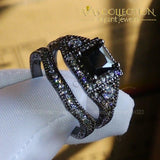 2ct Luxury Princess Cut 10kt Black Gold Filled - Avas Collection