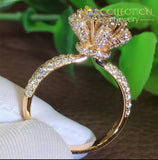 3CT Flower Engagement  Ring - Avas Collection