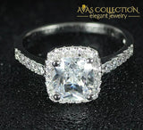 New Arrival Solid 925 Sterling Silver Ring / Simulated Diamonds Engagement Rings
