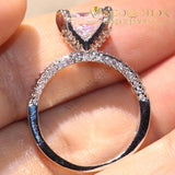 Unique Luxury Princess Cut Engagement Ring Rings