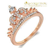 2 colors Crown Rings Rose Gold Filled/ Silver - Avas Collection