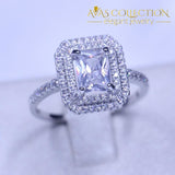 Rose Gold & 925 Sterling Silver Engagement Ring - Avas Collection