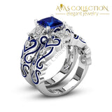 Birthstone Wedding Set ( 4 Colors) Red/ Blue/Green/Purple - Avas Collection