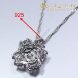 White Austria Crystal 925 Silver Four Piece Flower Jewelry Set - Avas Collection