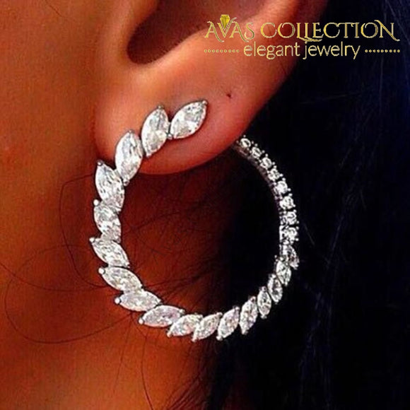 Luxury Designer Fashion 925 Sterling Silver Earrings - Avas Collection