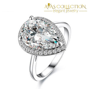 Classic Water Drop 2 Carat Engagement Ring - Avas Collection