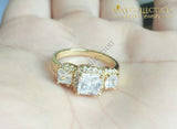 3 stone Engagement Ring 14k Gold filled - Avas Collection