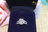 2 Carat Engagement Ring/ 18k White Gold Filled - Avas Collection