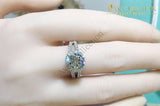 2 Carat Engagement Ring/ 18k White Gold Filled - Avas Collection