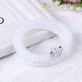 2 Strands Crystal Mesh Wire Bracelet/ Avas Collection Wrap Bracelets