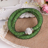 2 Strands Crystal Mesh Wire Bracelet/ Avas Collection Wrap Bracelets
