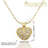 24K Gold Filled Heart Necklace Pendant Necklaces