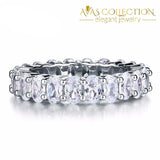 Oval Cut Eternity Band Rings