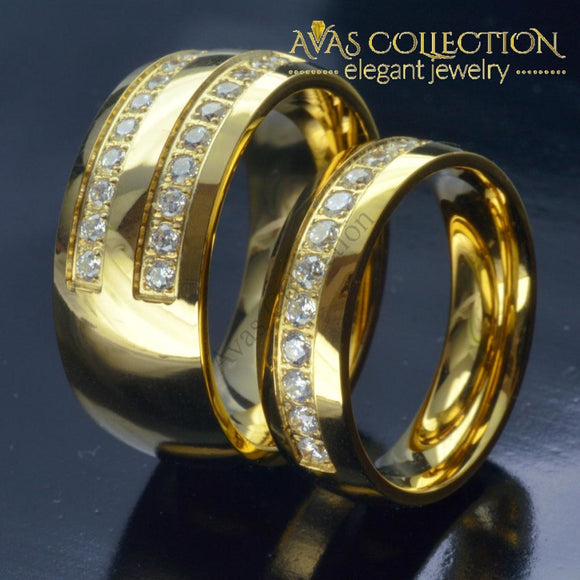 His & Hers/  Gold Tone Stainless Steel - Avas Collection