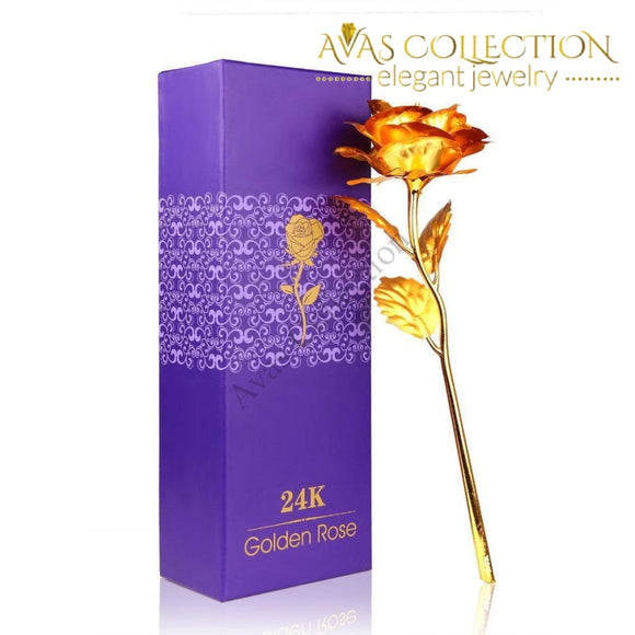 24K Gold Rose Flower Artificial & Dried Flowers