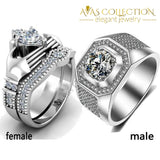 His & Hers 10KT White Gold Filled - Avas Collection