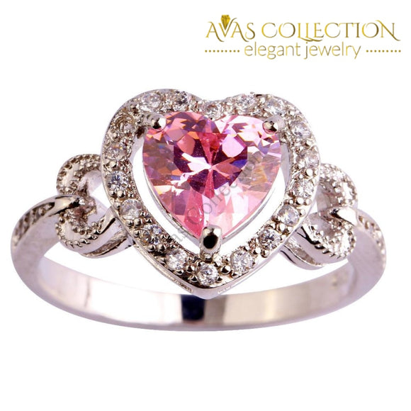 Pink Heart Ring Rings