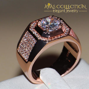 3 Carat Rose Gold Wedding Band Rings