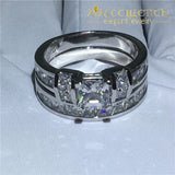 Princess Cut Emily Wedding Ring Set - Avas Collection