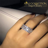 Choucong 2019 Eternity Promise Ring 925 Sterling Silver Aaaaa Zircon Cz Engagement Wedding Band