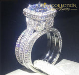 3-In-1 Vintage Promise Wedding Ring Set 10 Engagement Rings